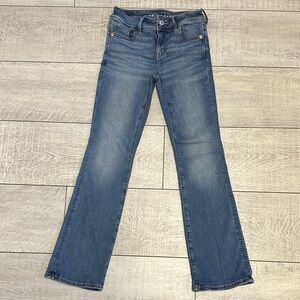 American Eagle Blue Boot Cut Jeans with Classic Style